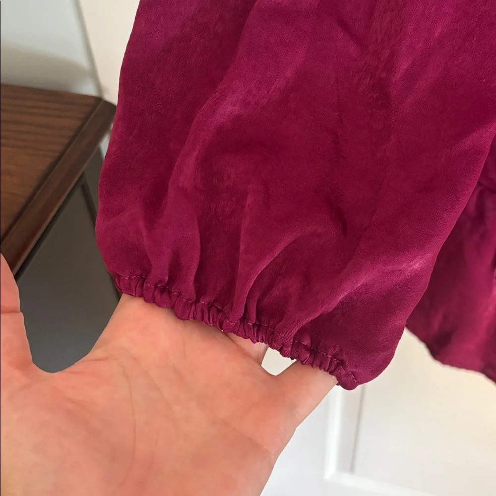 Lulu's Fuchsia Long Sleeve Wrap Dress - Picture 8 of 9